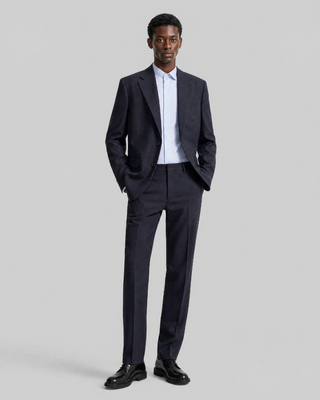 Navy wool suit jacket