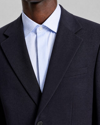 Navy wool suit jacket