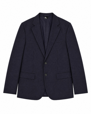 Navy wool suit jacket
