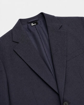 Navy wool suit jacket