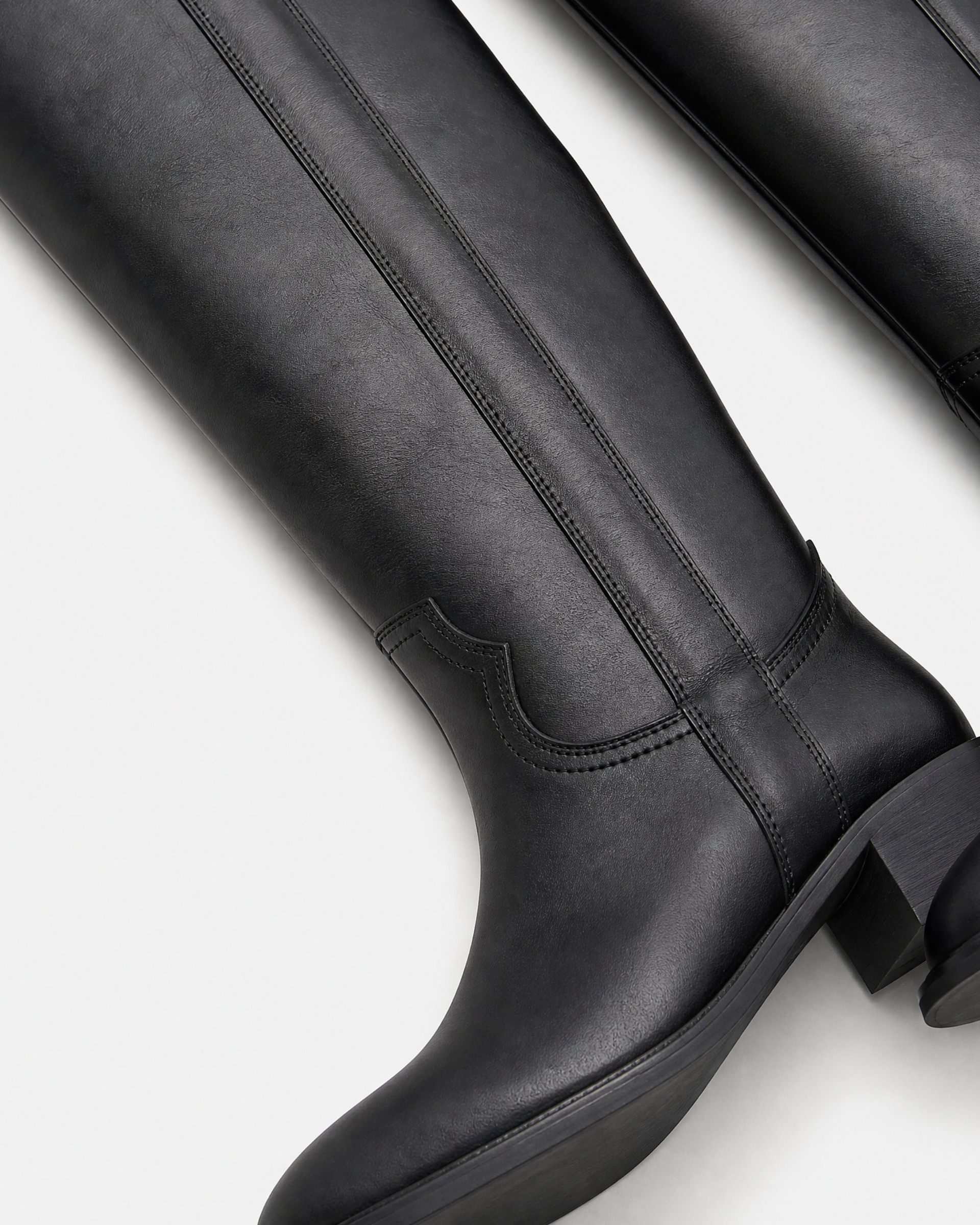 Black leather boots