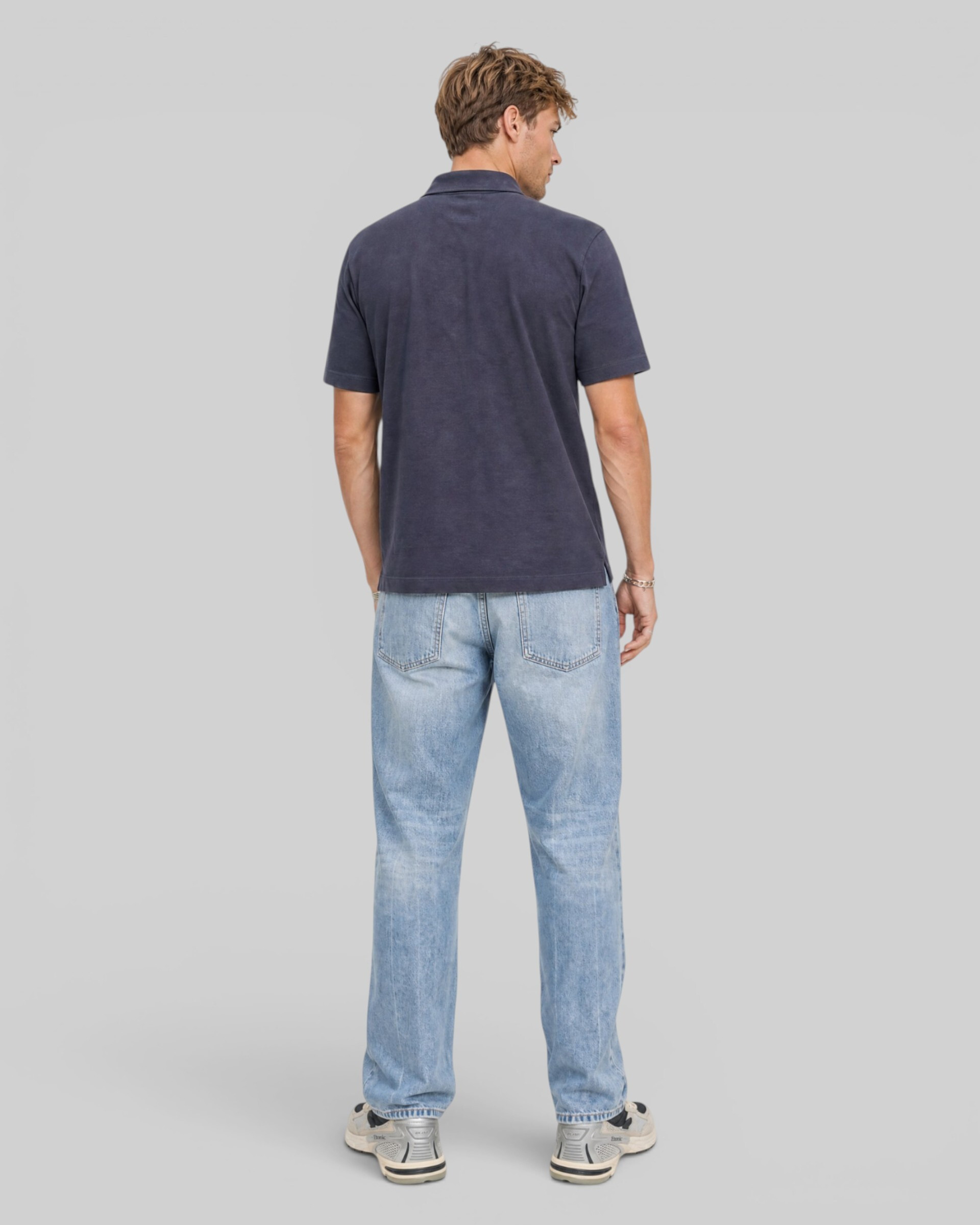 Navy Short-Sleeve Polo Shirt