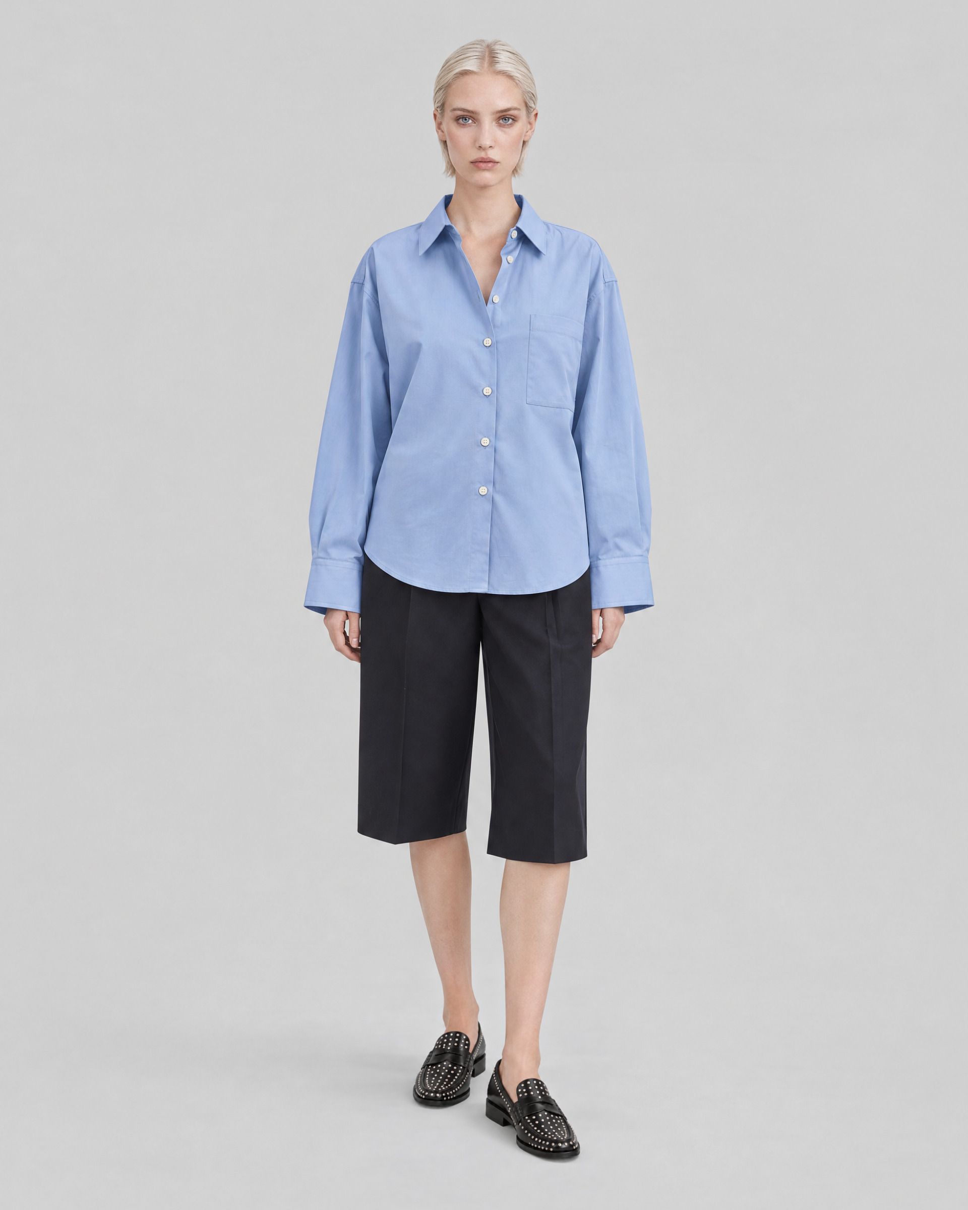 Blue cotton shirt