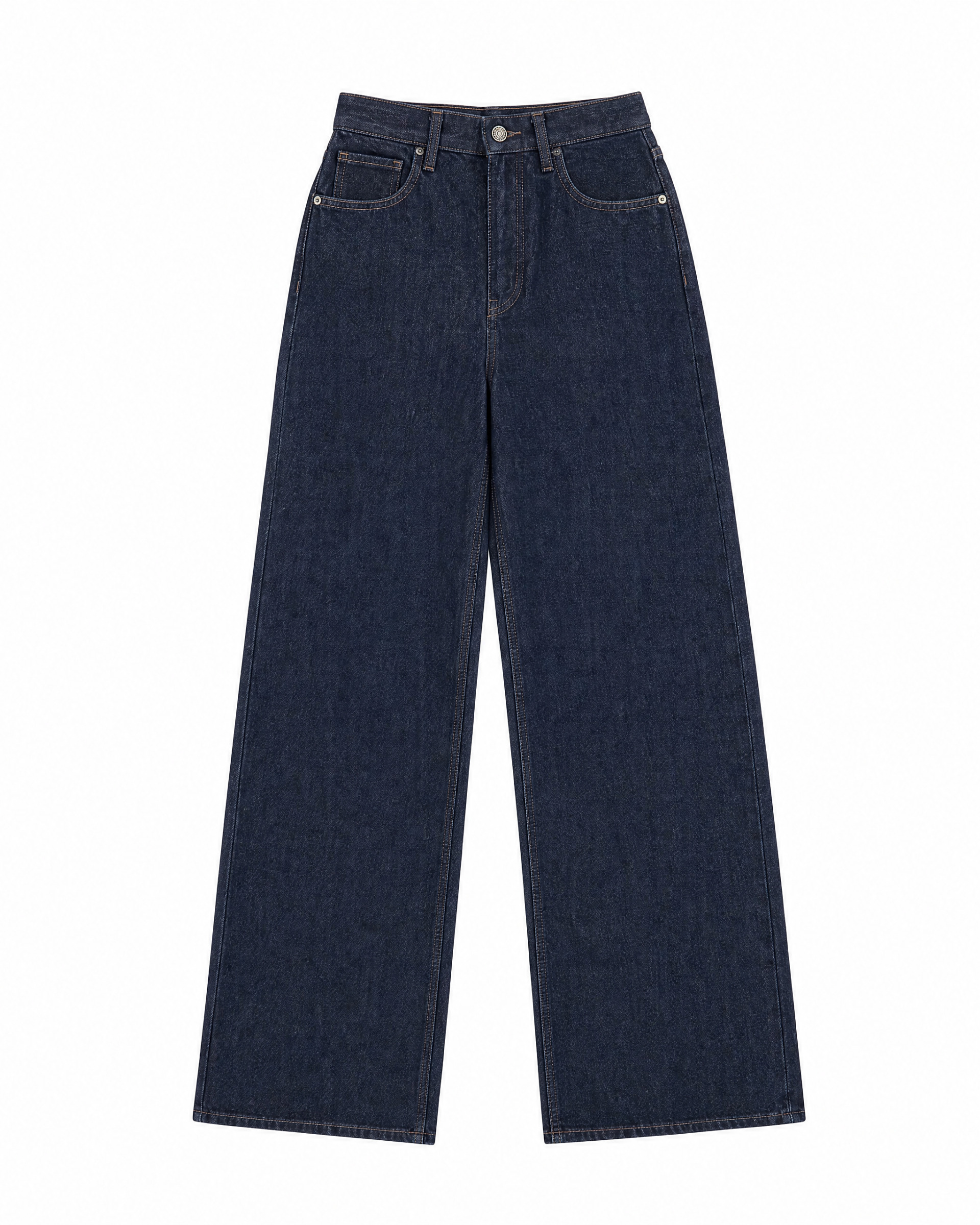 Dark blue wide-leg jeans