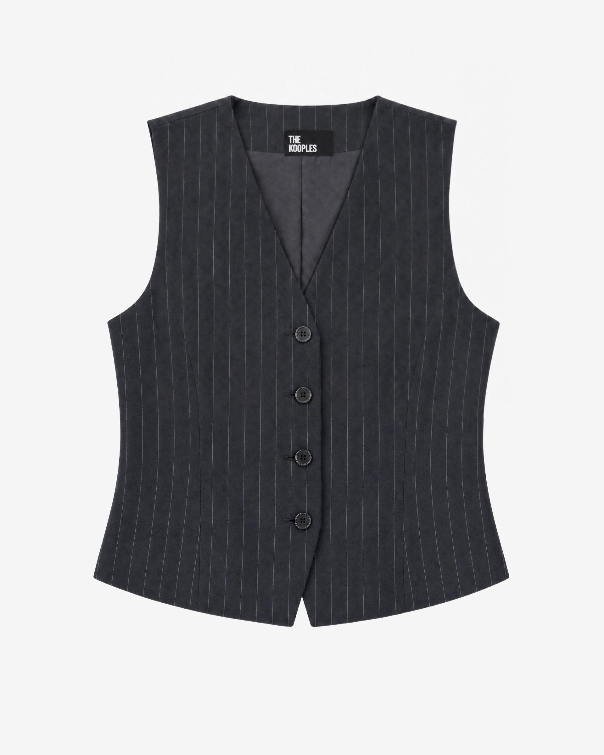 Navy wool suit vest