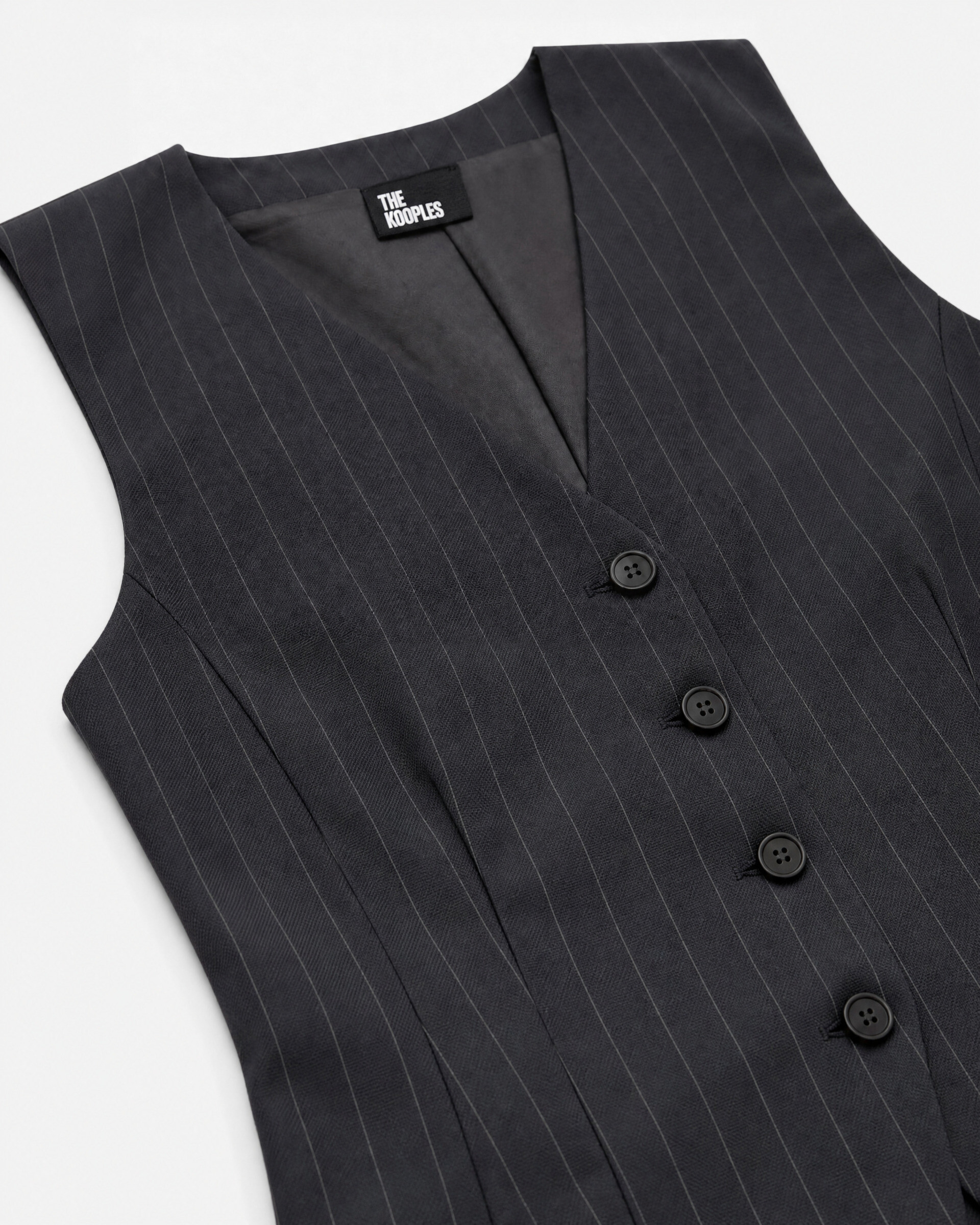 Navy wool suit vest