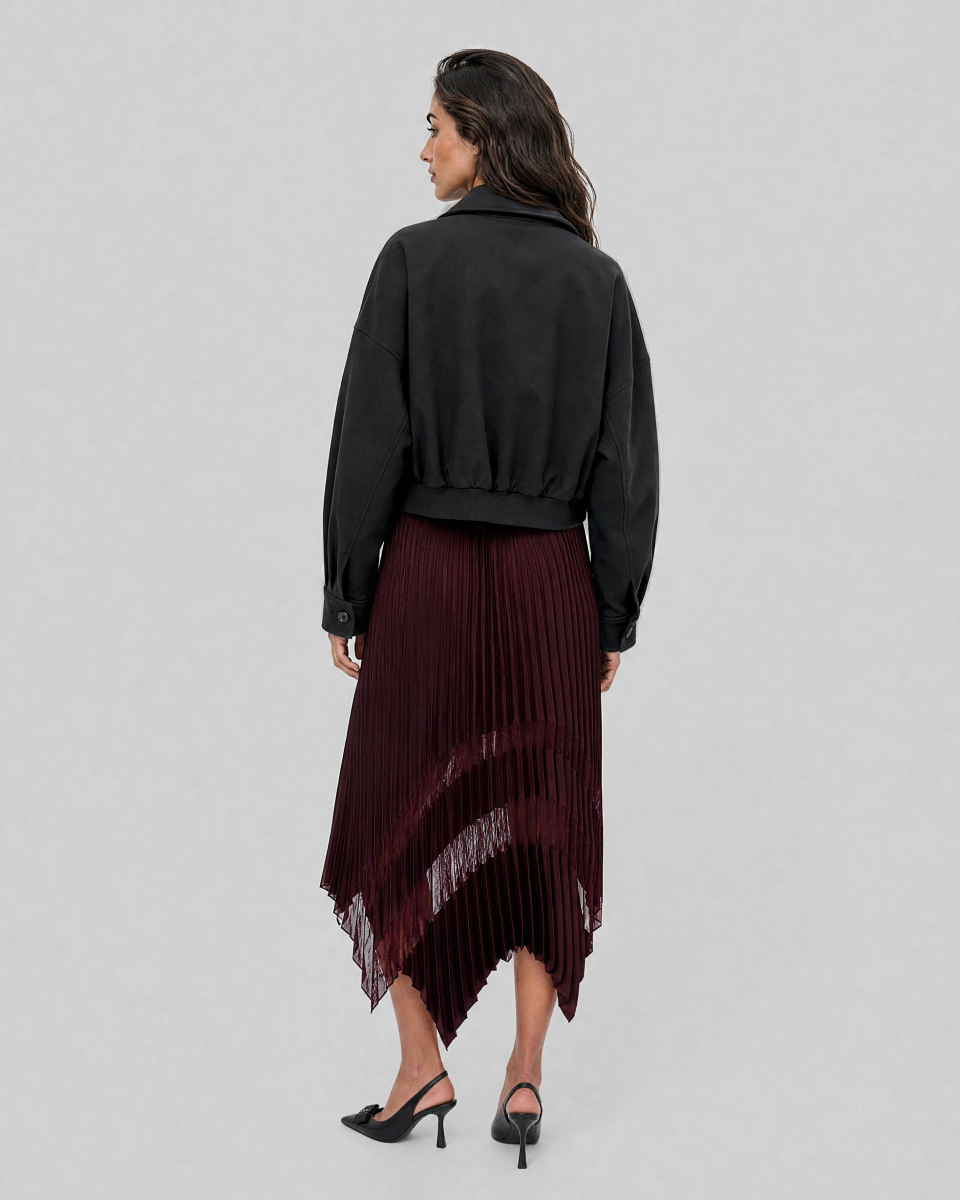 Black wool-blend jacket