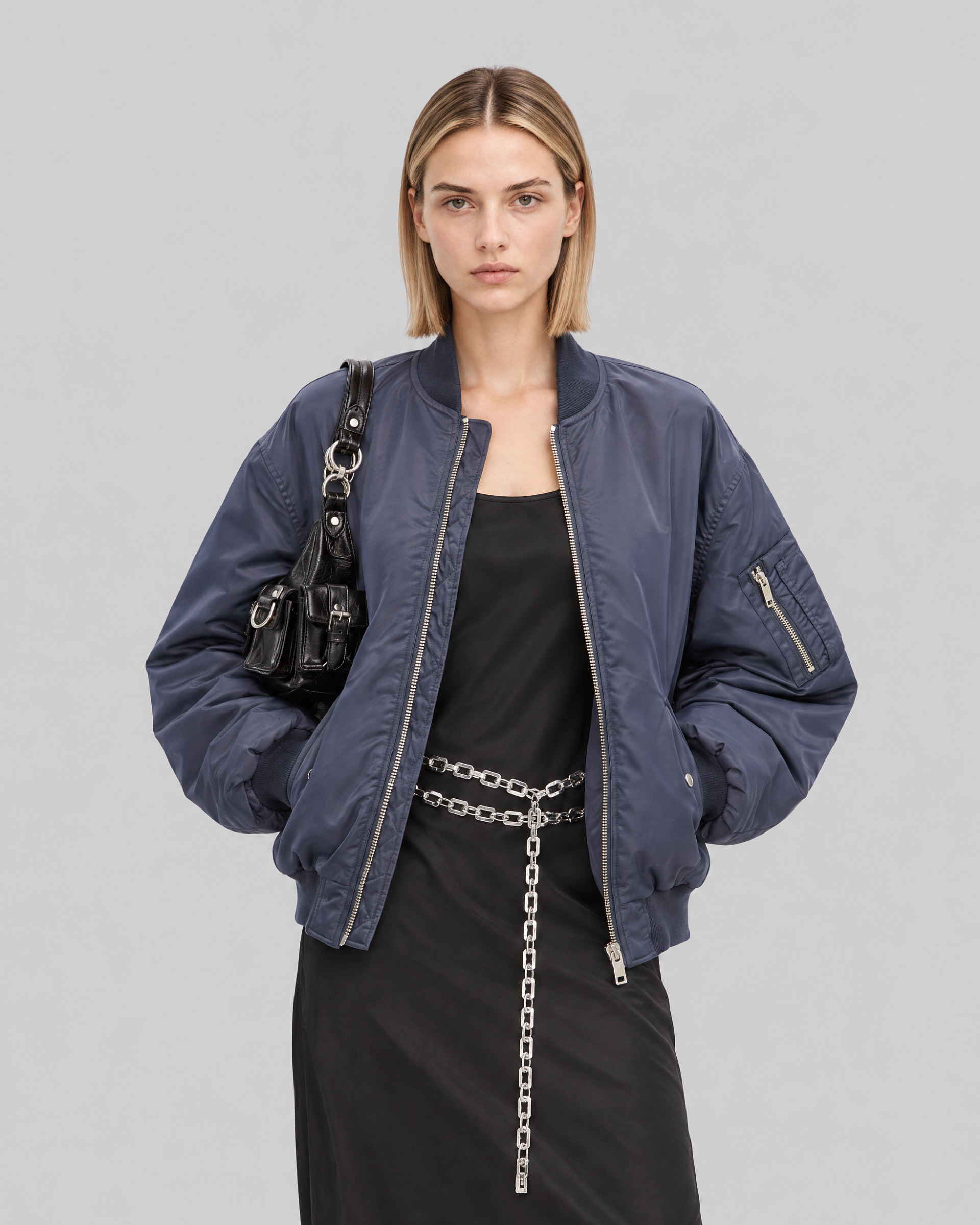 Navy bomber jacket