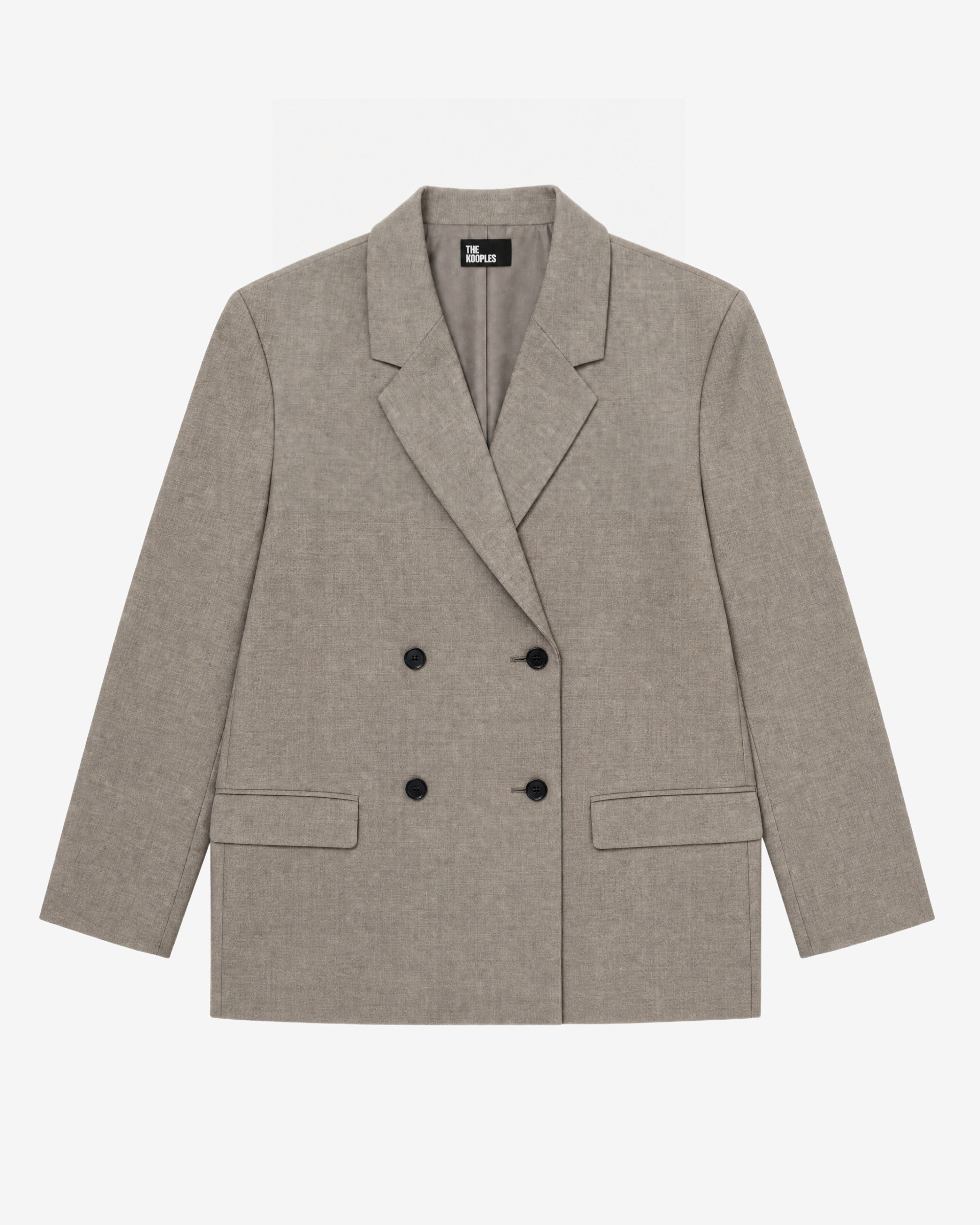 Oversized beige wool blazer