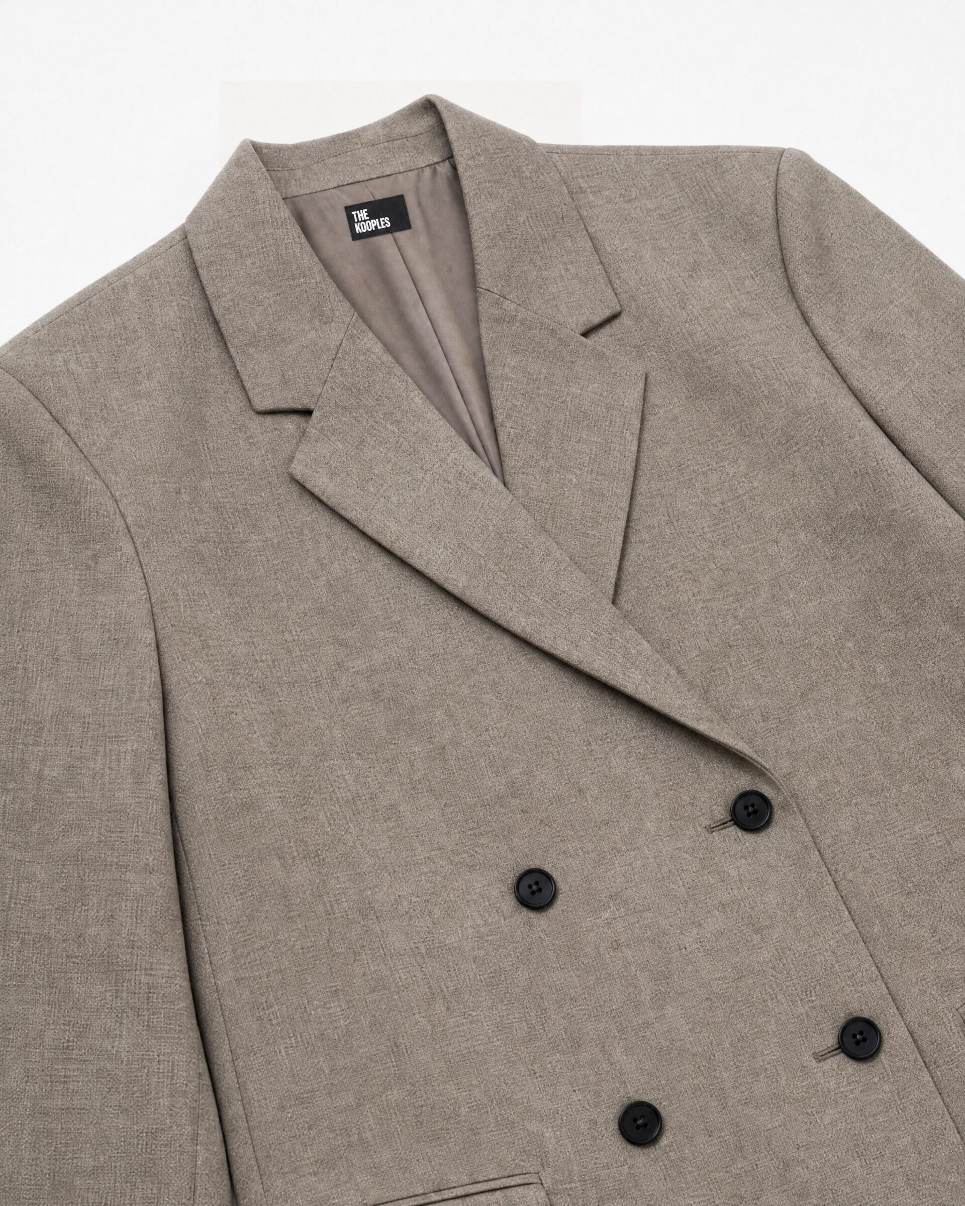 Oversized beige wool blazer