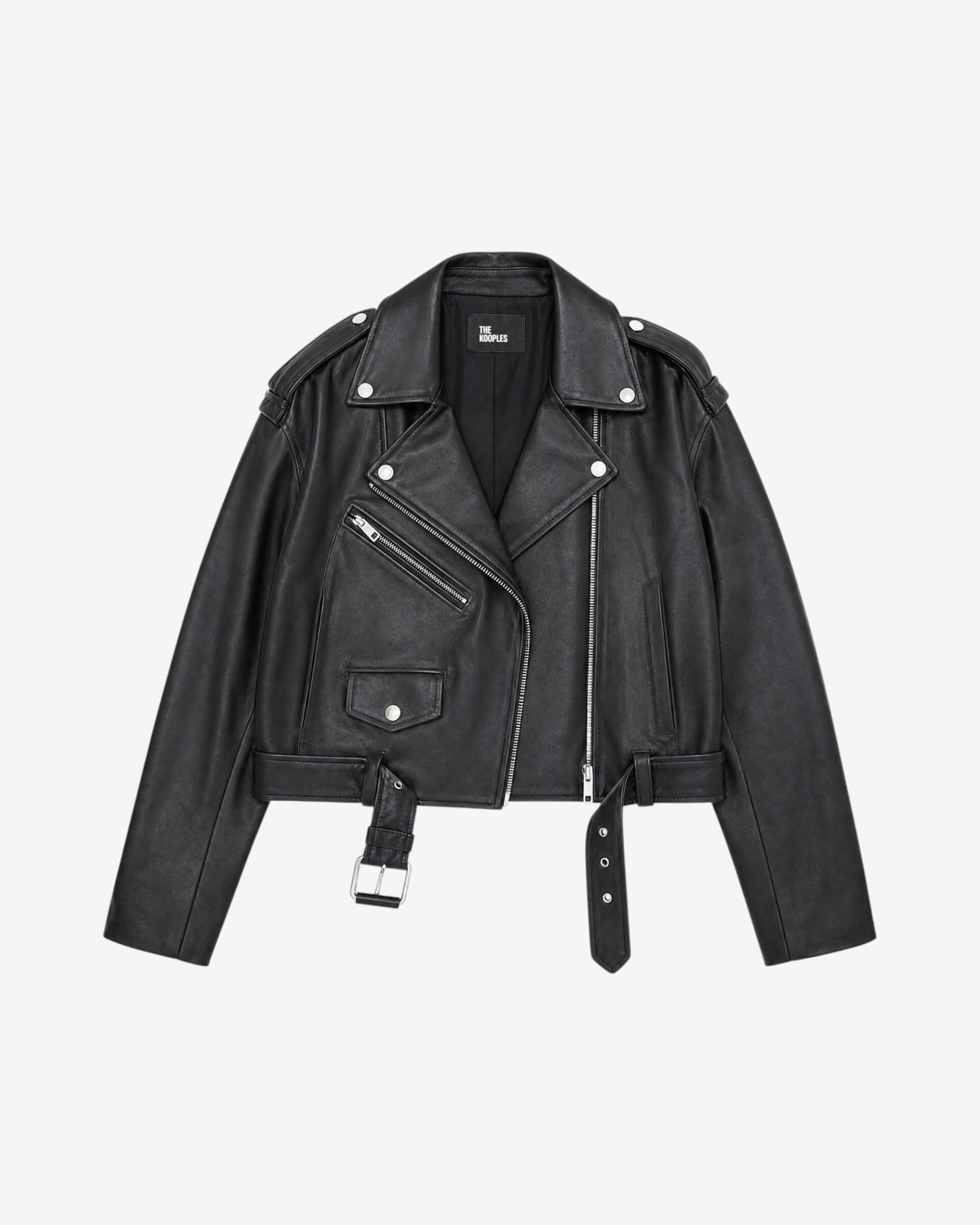 Black leather jacket