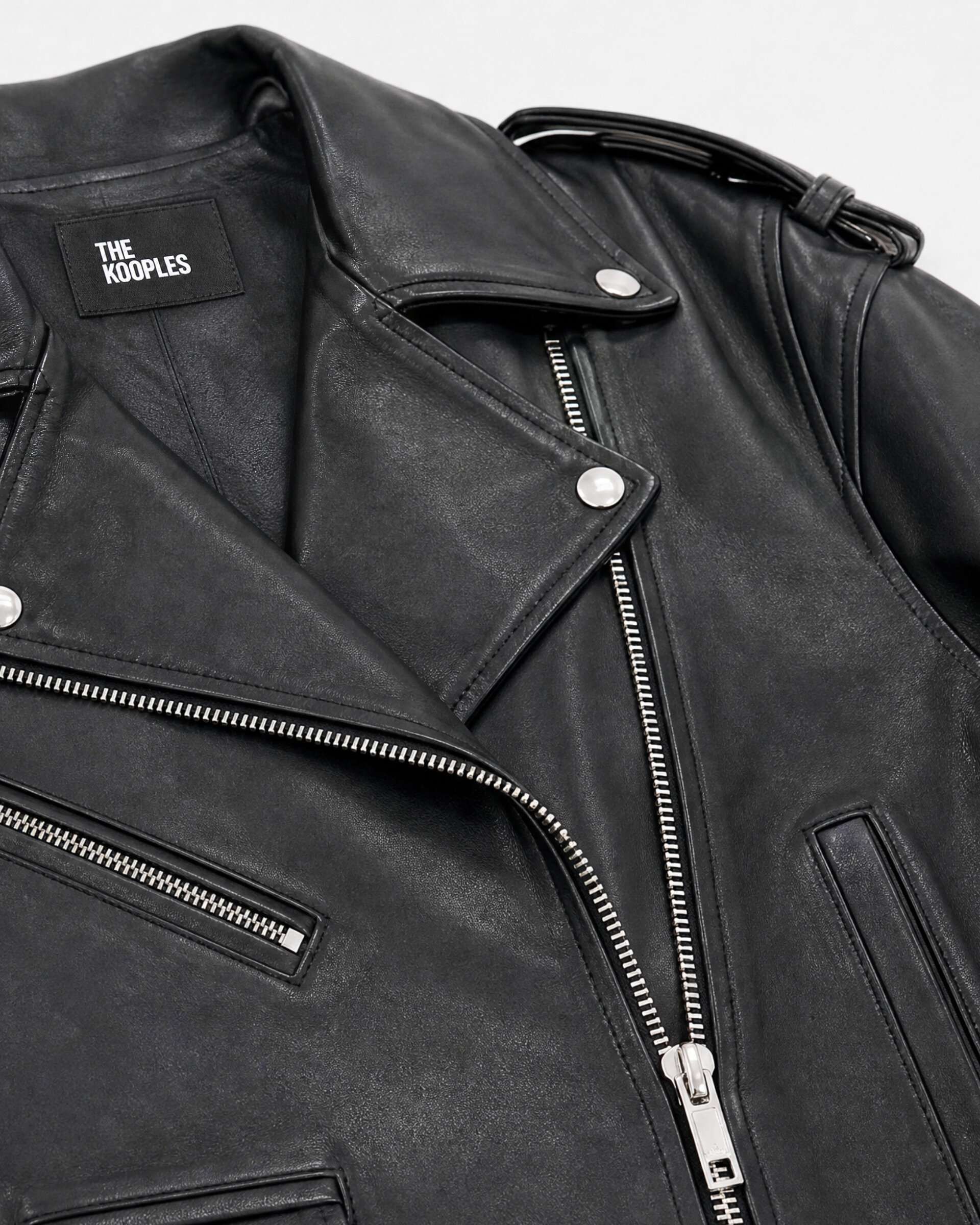 Black leather jacket