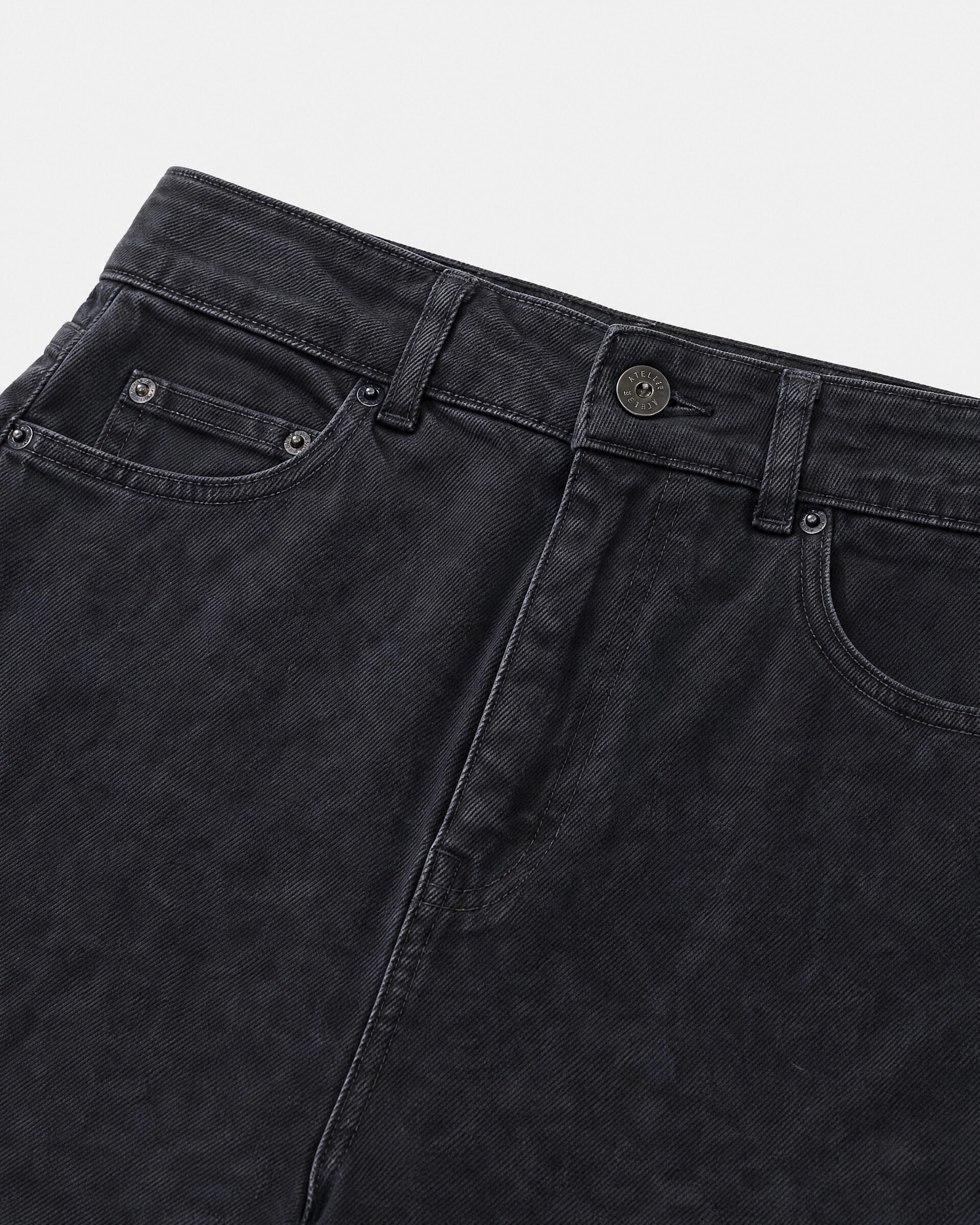 Black wide-leg jeans