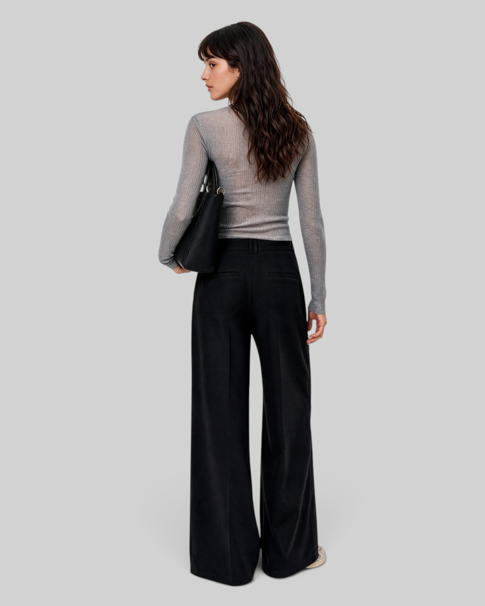 Anthracite Gray Blended Wool Top