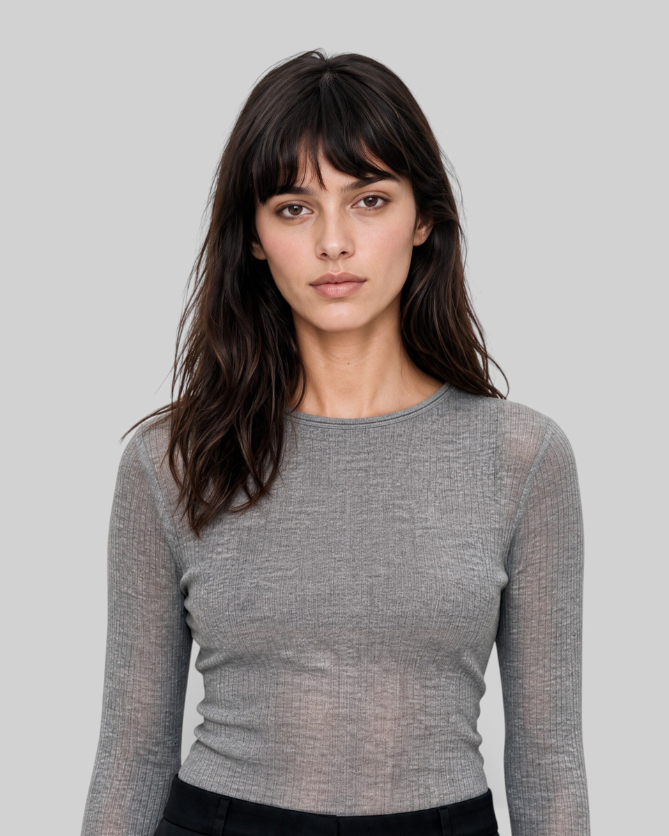 Anthracite Gray Blended Wool Top
