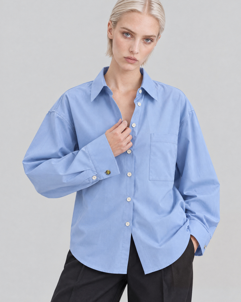 Blue cotton shirt