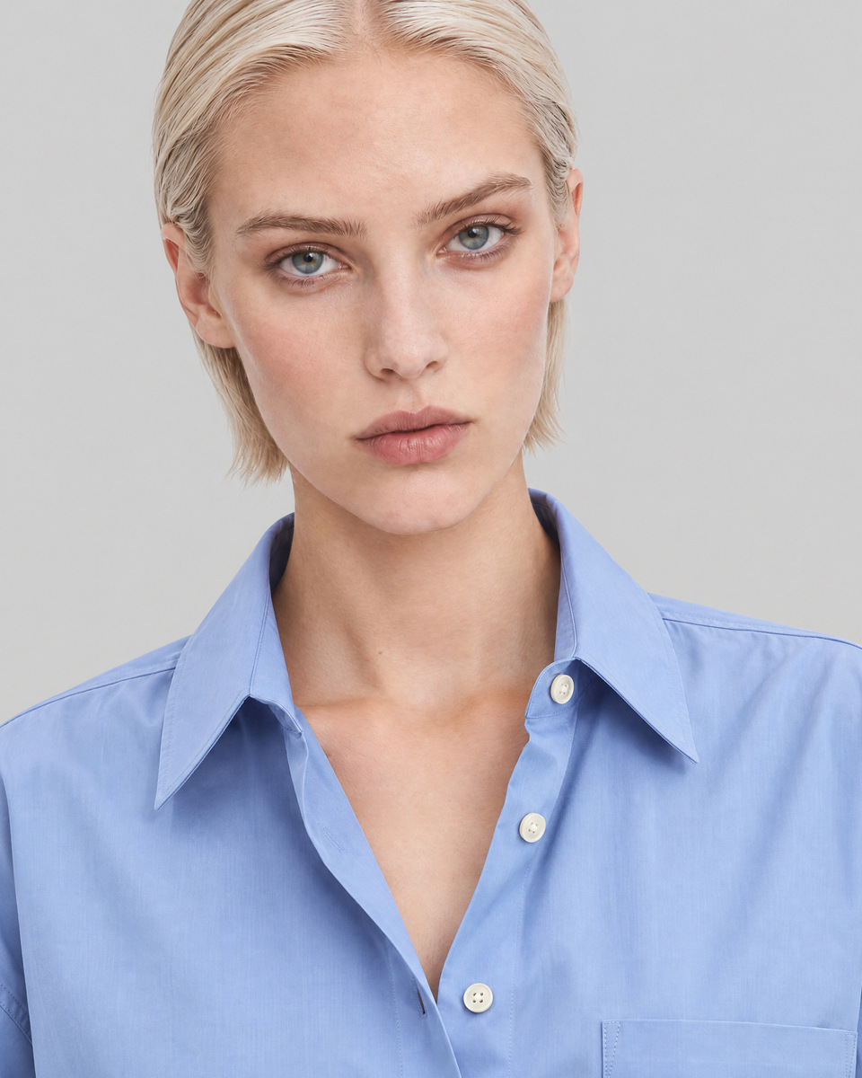 Blue cotton shirt