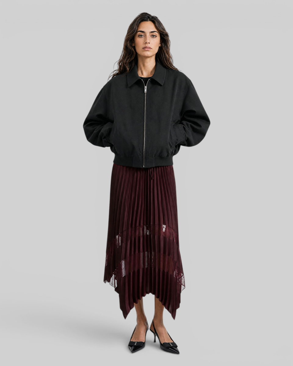 Black wool-blend jacket