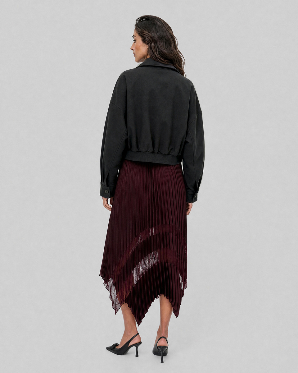 Black wool-blend jacket