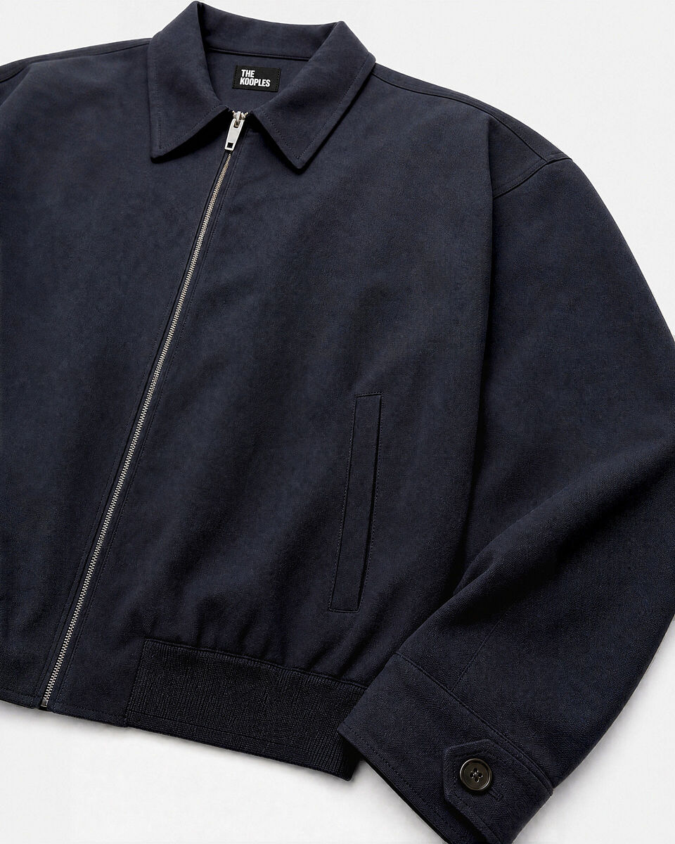 Black wool-blend jacket