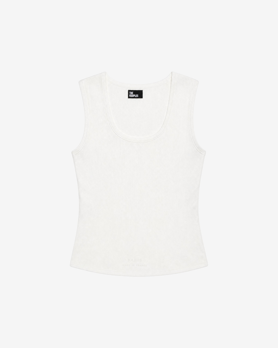 Ecru sleeveless top