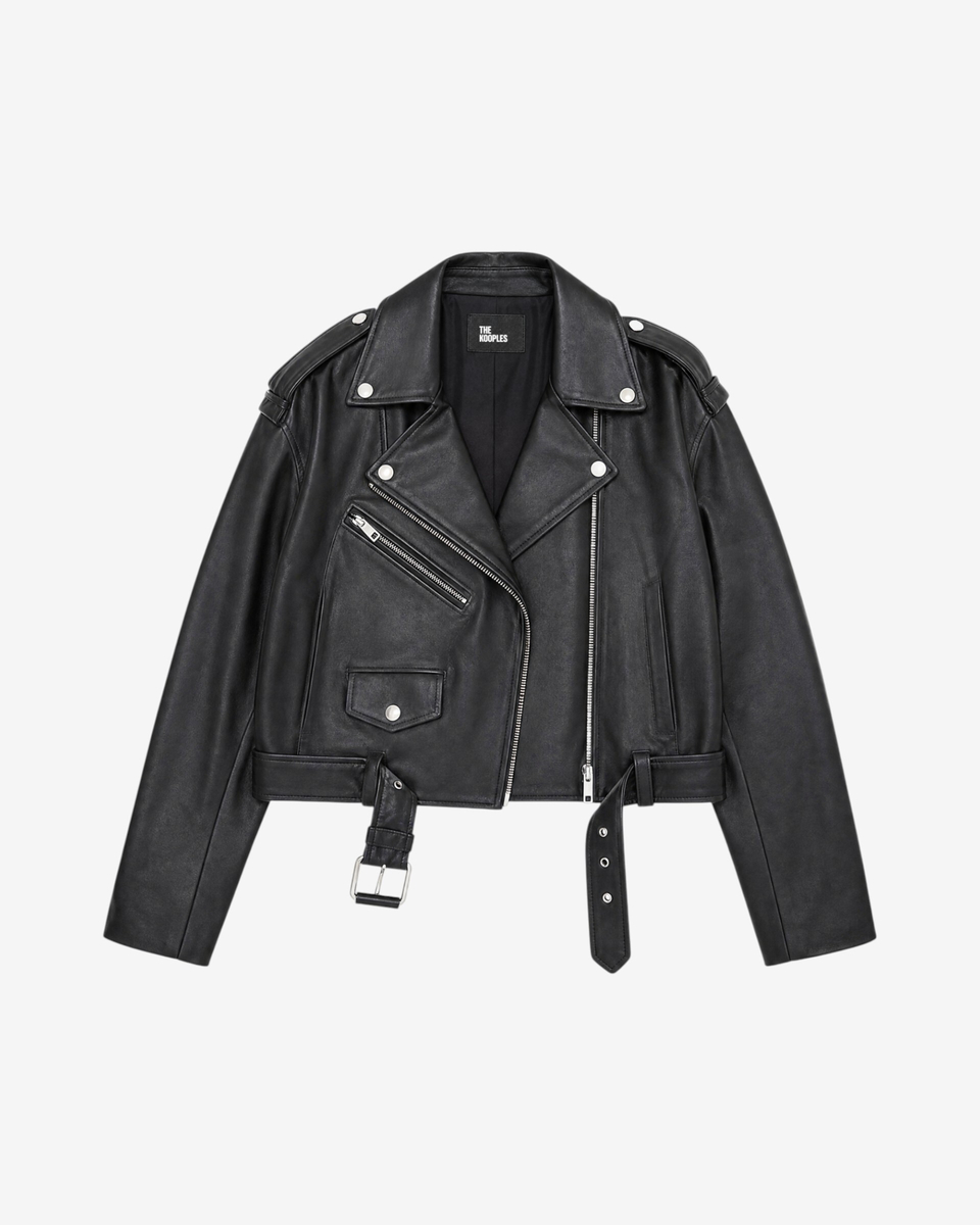 Black leather jacket