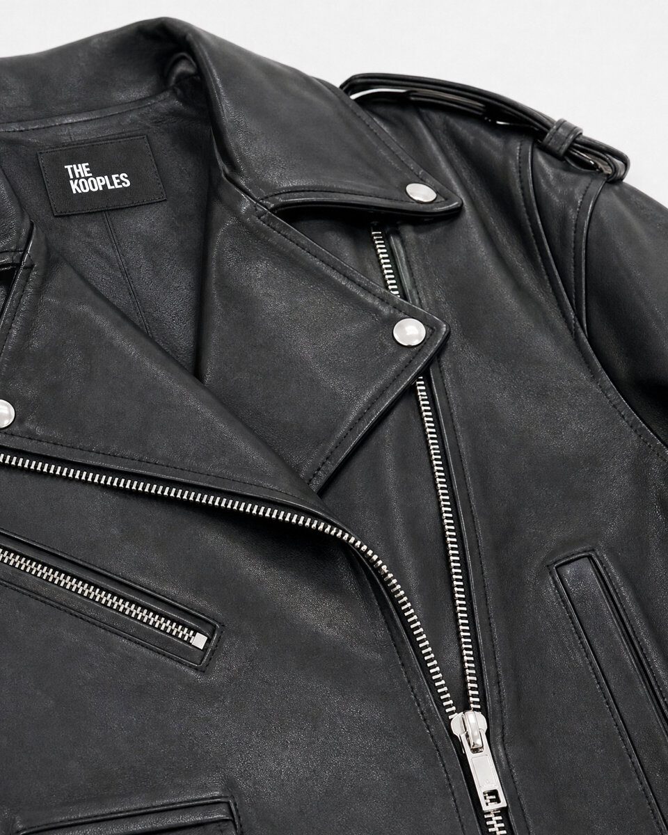 Black leather jacket