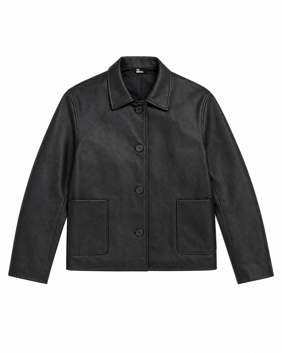 Black leather jacket