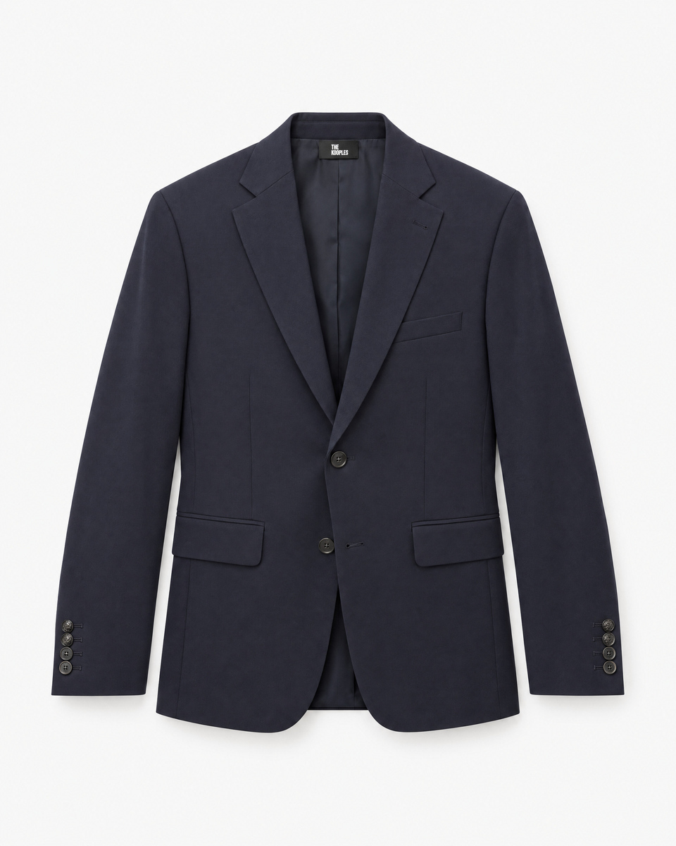 Navy semi-lined suit jacket