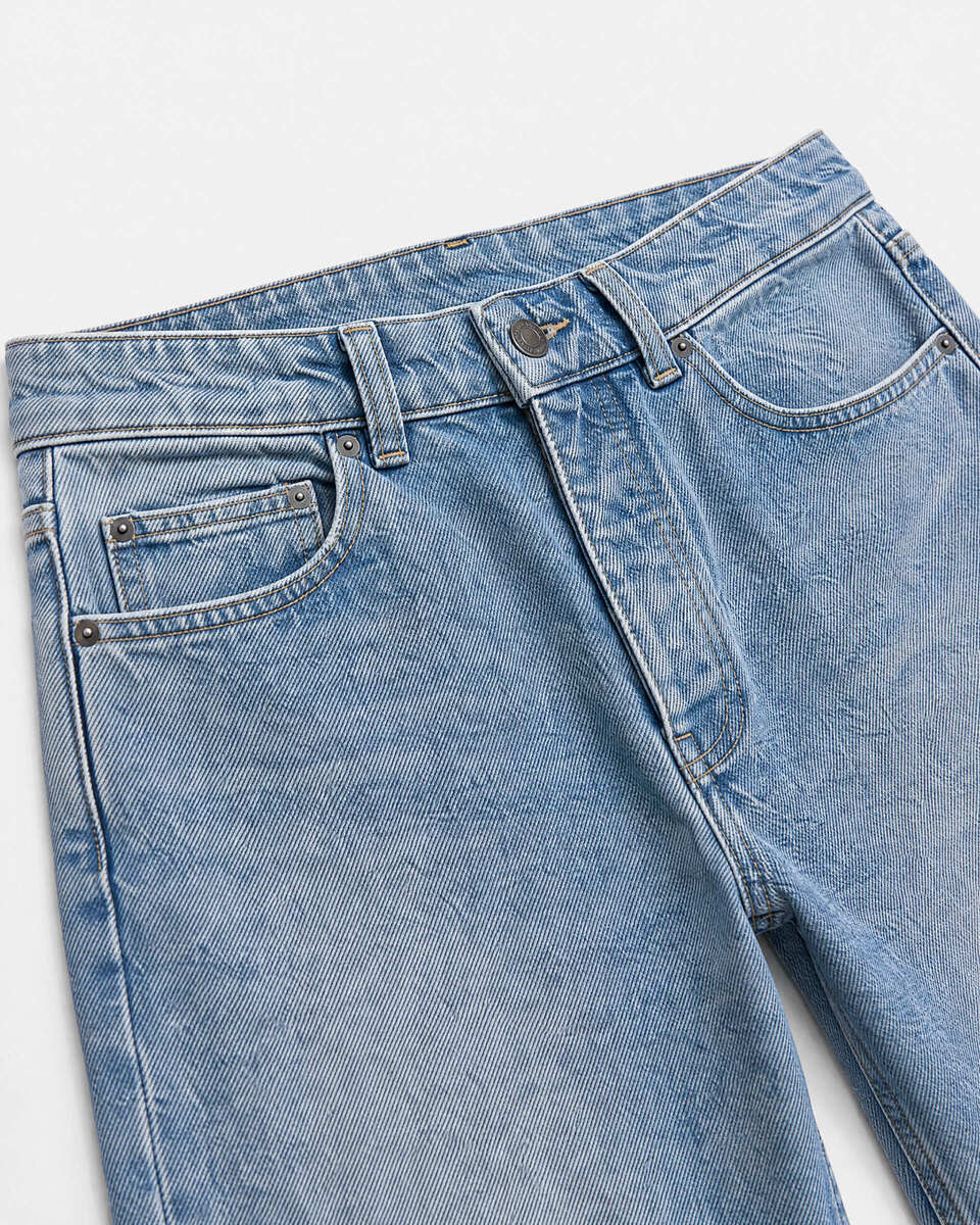Light blue straight-leg jeans