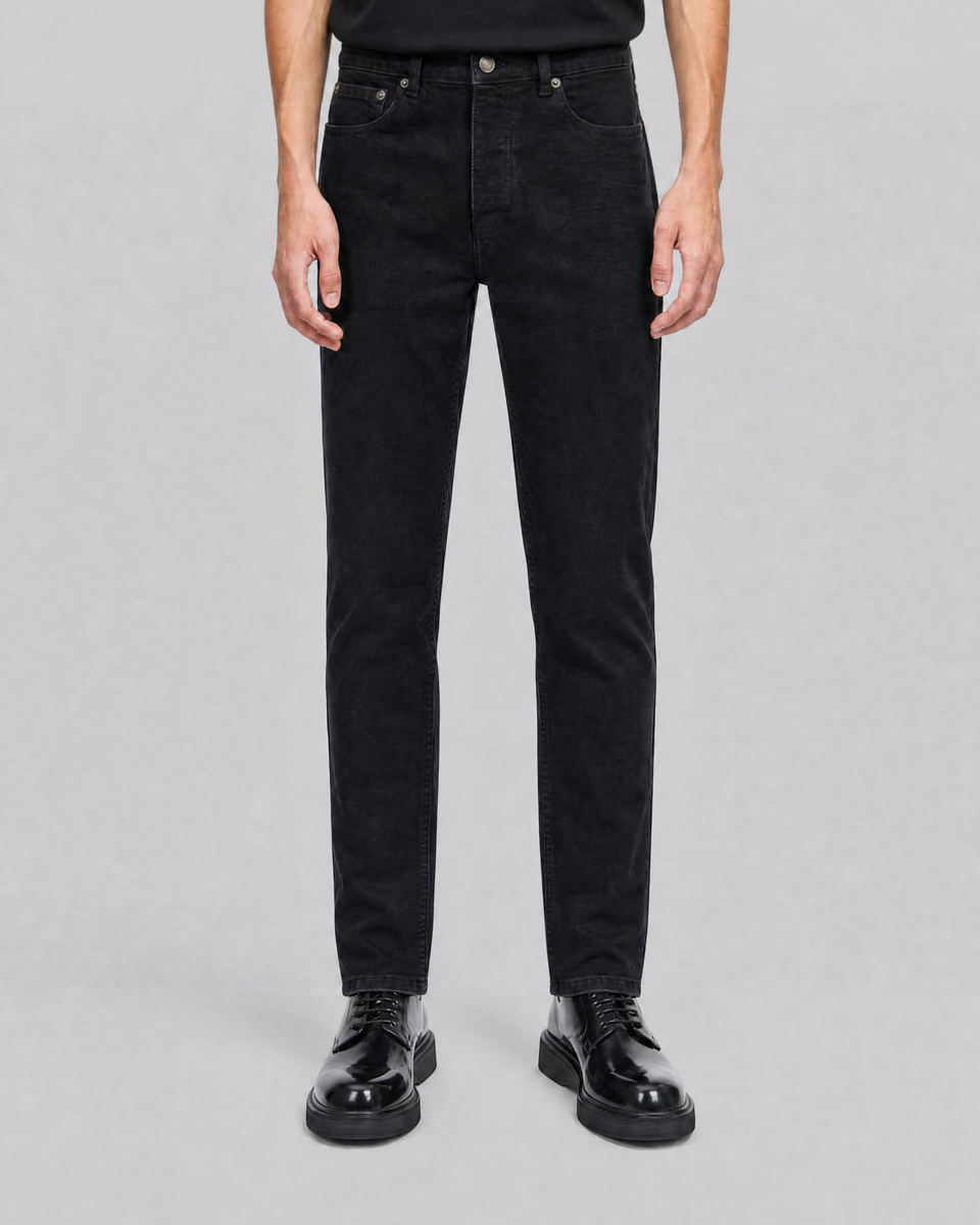 Black slim-fit jeans