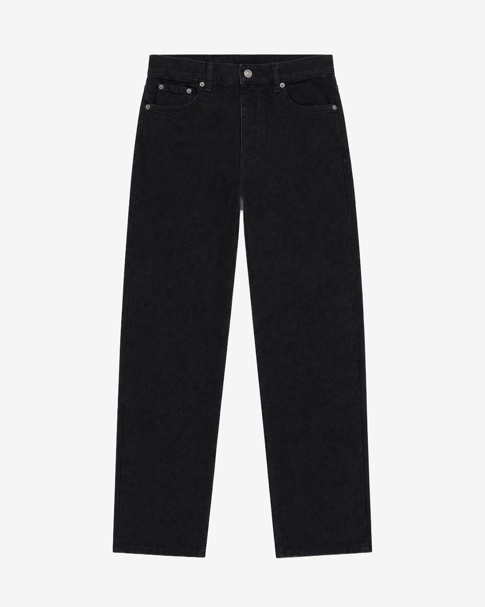 Black slim-fit jeans