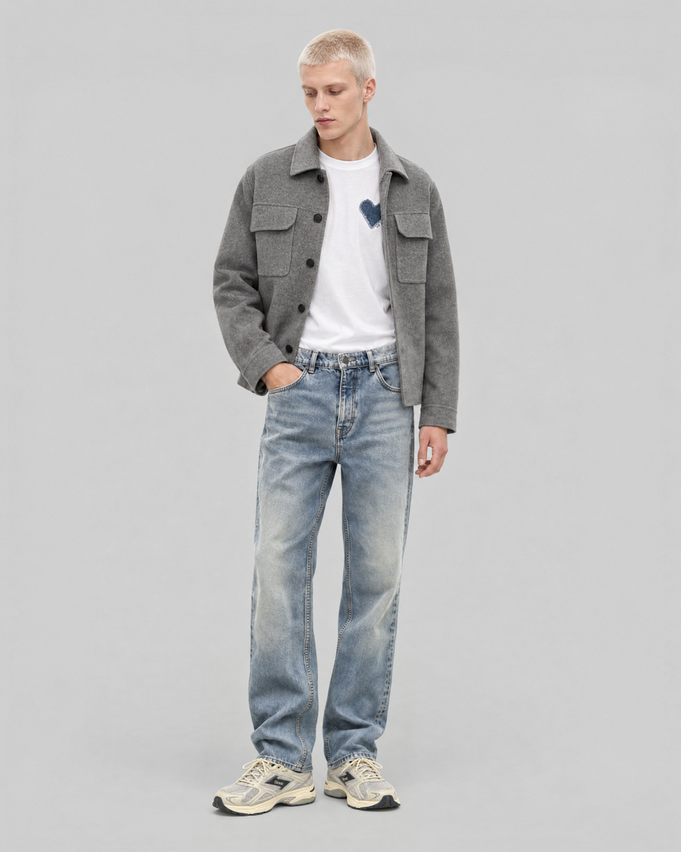 Light blue relaxed-fit jeans