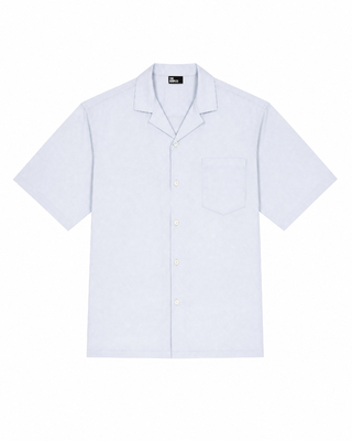 Solid light blue short-sleeved shirt