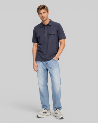 Navy Short-Sleeve Polo Shirt