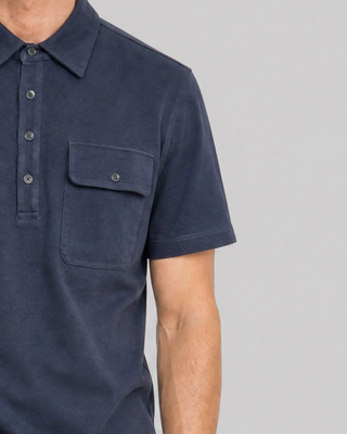 Navy Short-Sleeve Polo Shirt