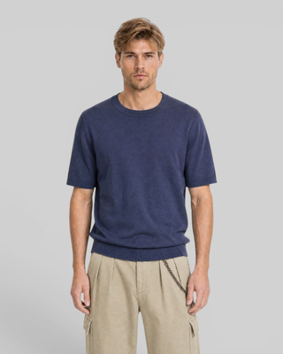 Navy Blue Crew Neck Sweater