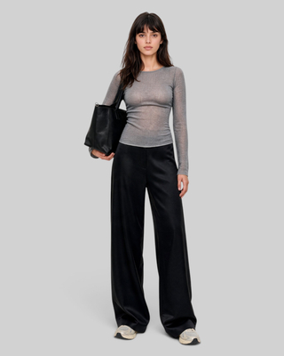 Anthracite Gray Blended Wool Top