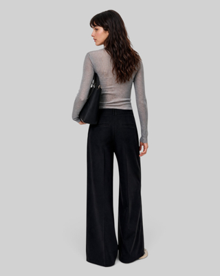 Anthracite Gray Blended Wool Top