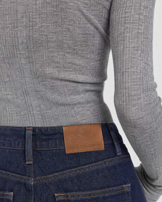 Dark blue wide-leg jeans