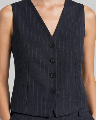 Navy wool suit vest
