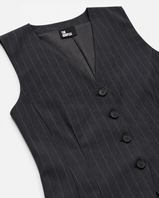 Navy wool suit vest