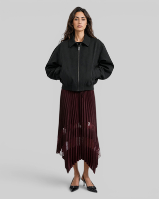 Black wool-blend jacket