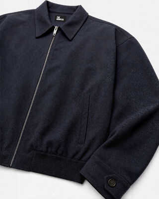 Black wool-blend jacket