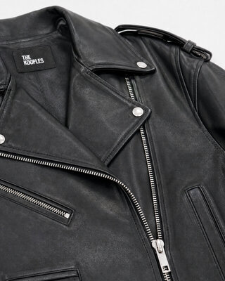 Black leather jacket