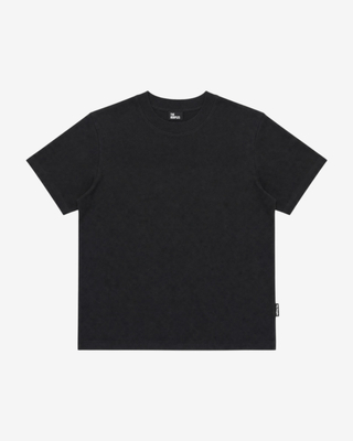 Fitted black cotton crew-neck T-shirt
