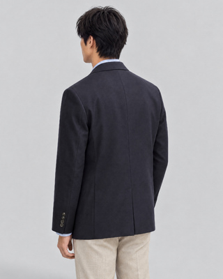 Navy semi-lined suit jacket