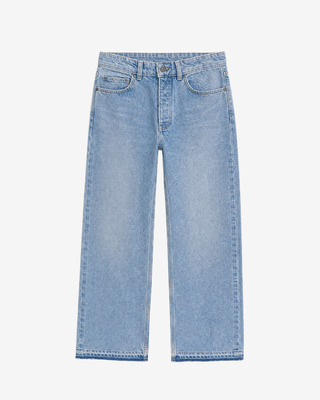 Light blue straight-leg jeans