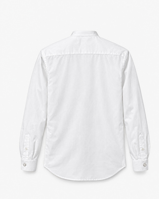 Solid white shirt with an officer's collar