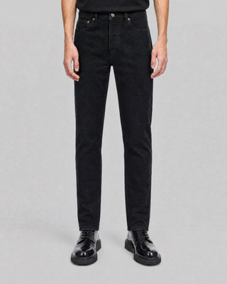 Black slim-fit jeans